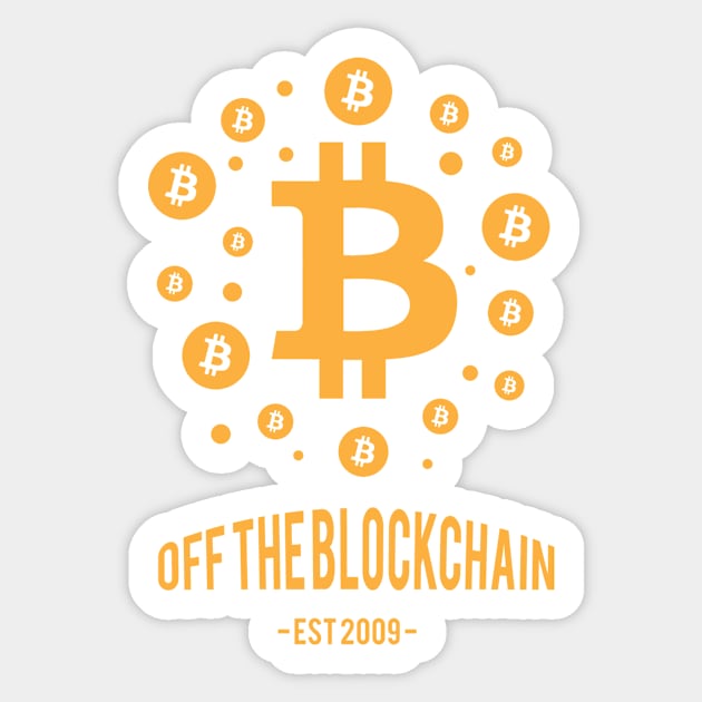 Off the Blockchain Sticker by bojan17779